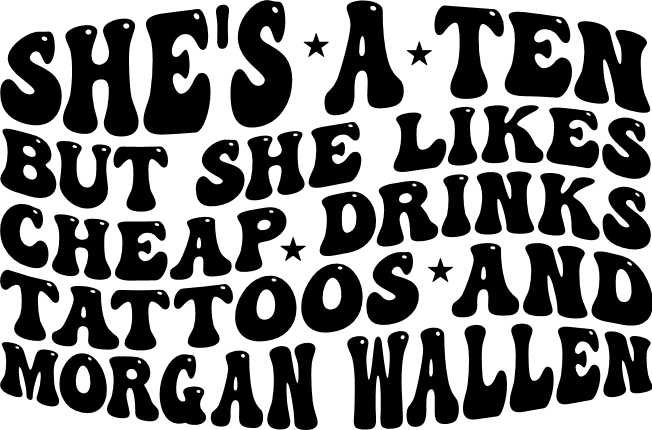 She Likes Cheap Drinks Tattoos  Morgan Wallen Front  Back Design  NOT  SO PLAIN JANE Design Co