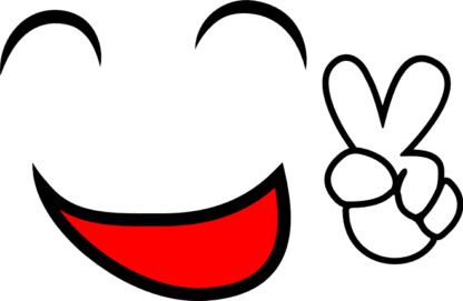 smiley, emoji face, peace victory hand free svg file