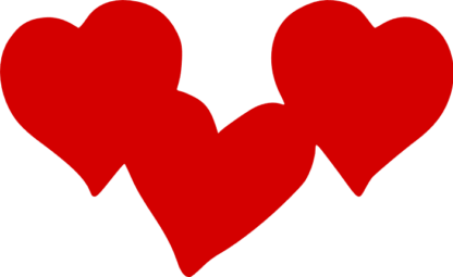 three hearts, love, valentines day free svg file