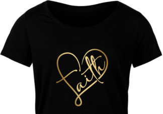 Faith, heart, religious shirt, golden svg and png sublimation - free svg file for members