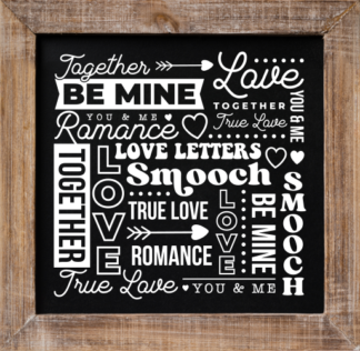 Love letters, be mine, you and me together - free svg file for members