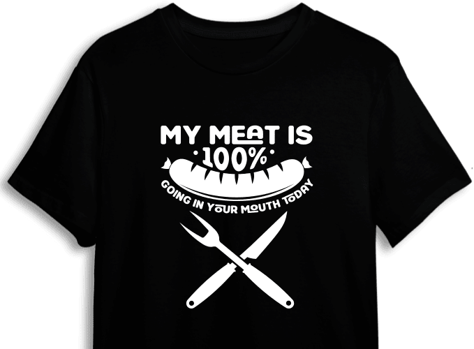 MY MEAT IS 100% GOING IN YOUR MOUTH APRON : Cooking Apron Grilling