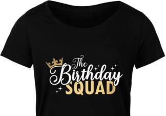 The birthday squad, golden svg and png sublimation - free svg file for members