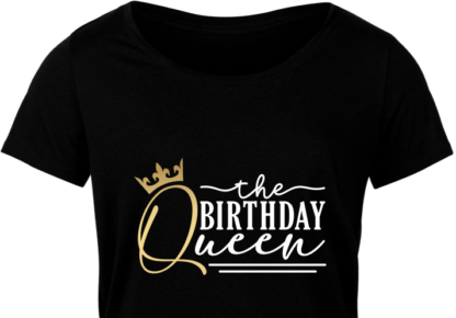 The birthday queen, golden svg and png sublimation - free svg file for members