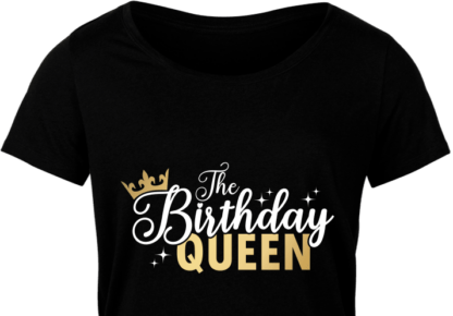 The birthday queen, golden svg and png sublimation - free svg file for members