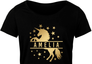 unicorn custom name text frame, girlie tshirt design - free svg file for members