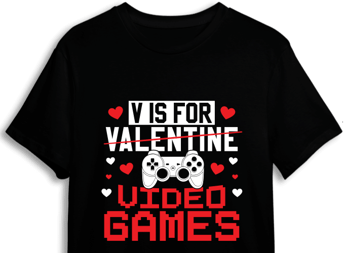 V is for Video games Valentines Day Gaming SVG Digital Cutting