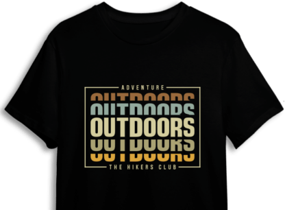 Adventure Outdoors, the hikers club, framed echo text free svg file