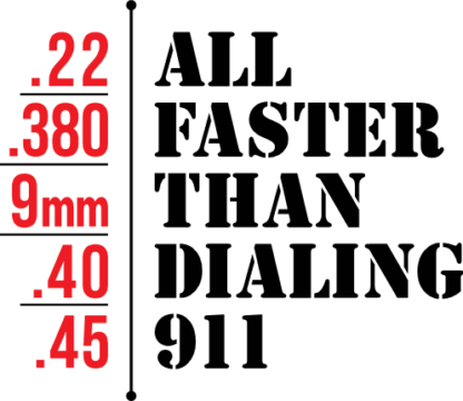 All faster than dialing 911, second amendment - free svg file for members