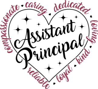 assistant principal, heart gift - free svg file for members