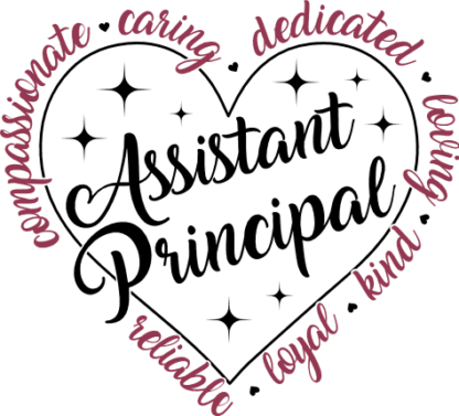 assistant principal, heart gift - free svg file for members