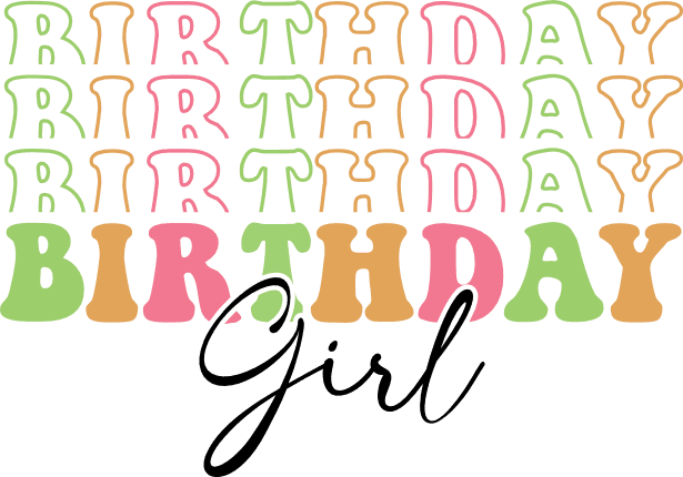 Birthday girl, girly birthday shirt design - free svg file for members -  SVG Heart