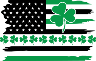 Clover leaf flag, st patricks day - free svg file for members