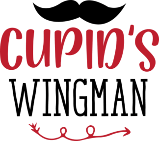 Cupids wingman, kids valentines day shirt free svg file