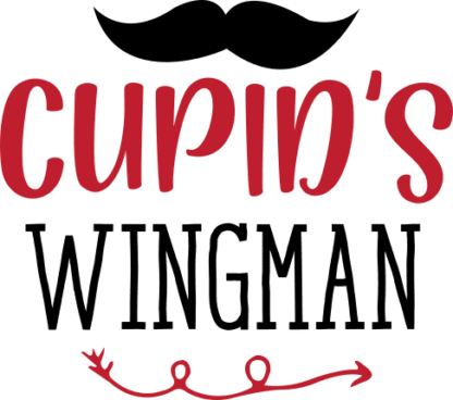Cupids wingman, kids valentines day shirt free svg file