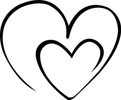 Double hearts, love, Heart in the Heart, Valentines day free svg file