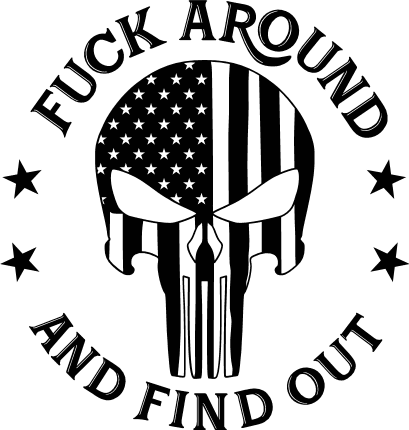 Fuck around and find out, flag, skull, sarcastic funny - free svg file for  members - SVG Heart