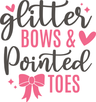 Glitter bows and pointed toes, cheerleading quotes - free svg file for members