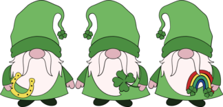 Saint Patrick Day Gnomes - free svg file for members