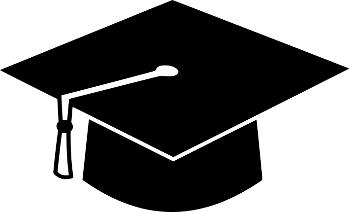 graduation cap, clipart image free svg file - SVG Heart