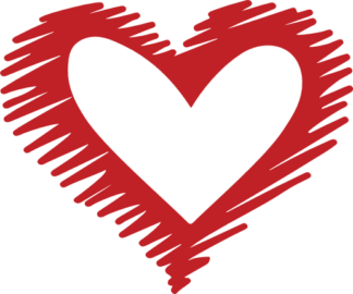 doodle heart clipart image, valentines day tshirt design - free svg file for members