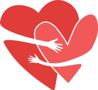 hugging hearts, valentines day - free svg file for members