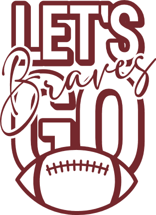 lets go braves, american football shirt design - free svg file for members
