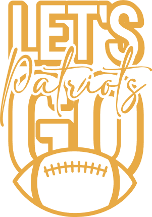 lets go patriots, football team shirt design - free svg file for members