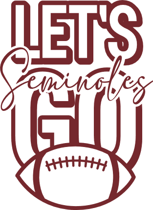 lets go seminoles, football fan shirt design - free svg file for members