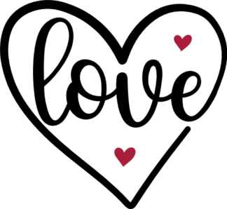 Love written in the heart, valentines day gift - free svg file for members