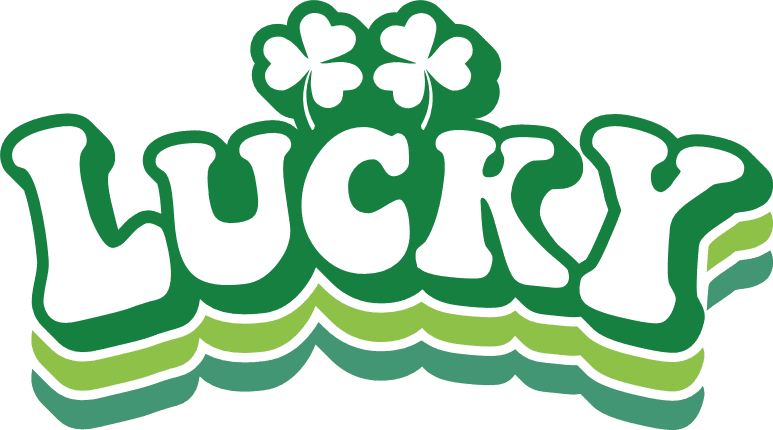 Lucky, clover leaves, St Patricks day, echo text - free svg file for  members - SVG Heart