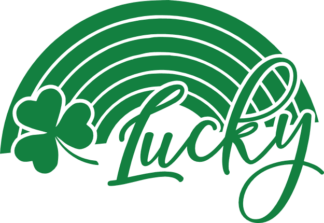 Lucky Shamrock Rainbow, clover leaves, st patricks day shirt - free svg file for members