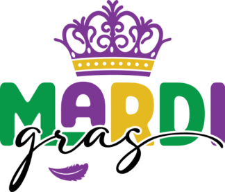 Mardi gras sign and crown, mardi gras t-shirt design - free svg file for members