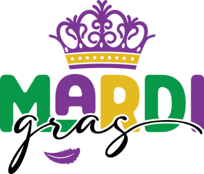 Mardi gras sign and crown, mardi gras t-shirt design - free svg file for members