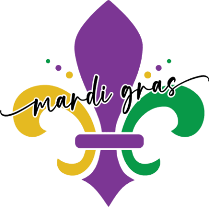 Mardi gras, fleur de lis - free svg file for members