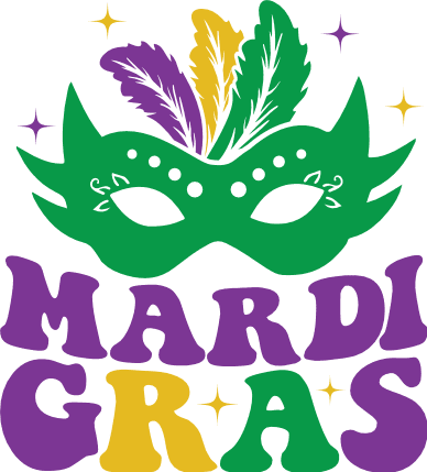 Mardi Gras Domino Mask Sticker PNG & SVG Design For T-Shirts