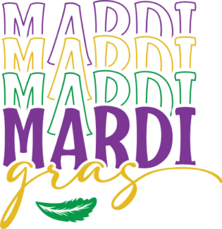 Mardi gras, fleur de lis, echo text, stacked text - free svg file for members