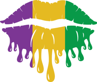 Mardi gras dripping kiss lips, mardi gras shirt design - free svg file for members