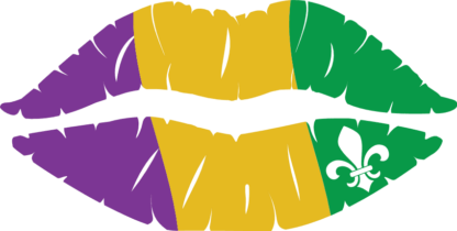 Mardi gras kiss lips, mardi gras shirt design - free svg file for members