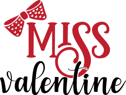 Miss valentine, valentines day shirt for girls free svg file