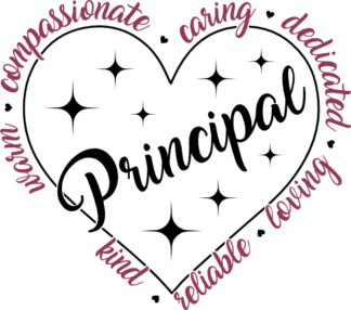 compassionate principal, heart gift - free svg file for members