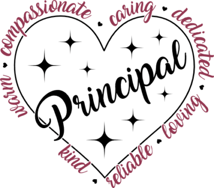 compassionate principal, heart gift - free svg file for members