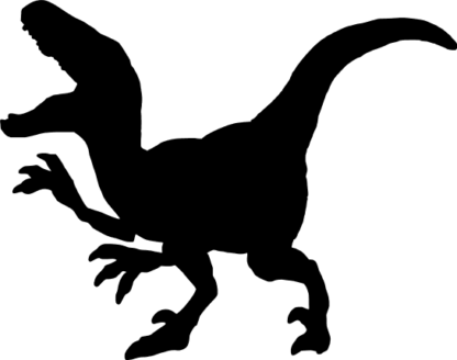 raptor dinosaur silhouette, clipart image, free svg file