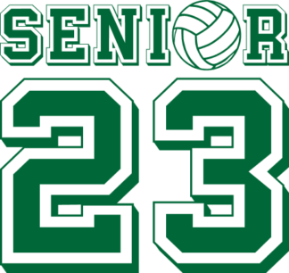 senior 2023, volleyball, graduation shirt design - free svg file for members