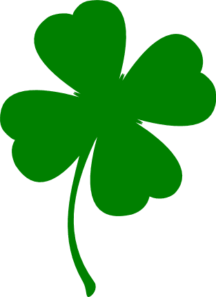 Shamrock clover four leaf for luck, St patricks day free svg file
