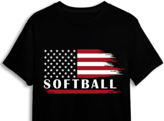 Softball flag, distressed softball USA flag - free svg file for members