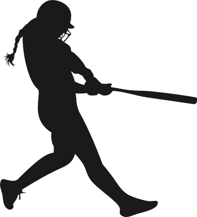 softball silhouette clip art