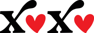 XOXO hearts, valentines day - free svg file for members