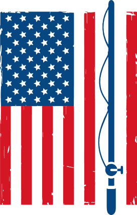 USA fishing flag, patriotic fisherman gift - free svg file for