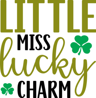 Little miss lucky charm, saint patricks day free svg file
